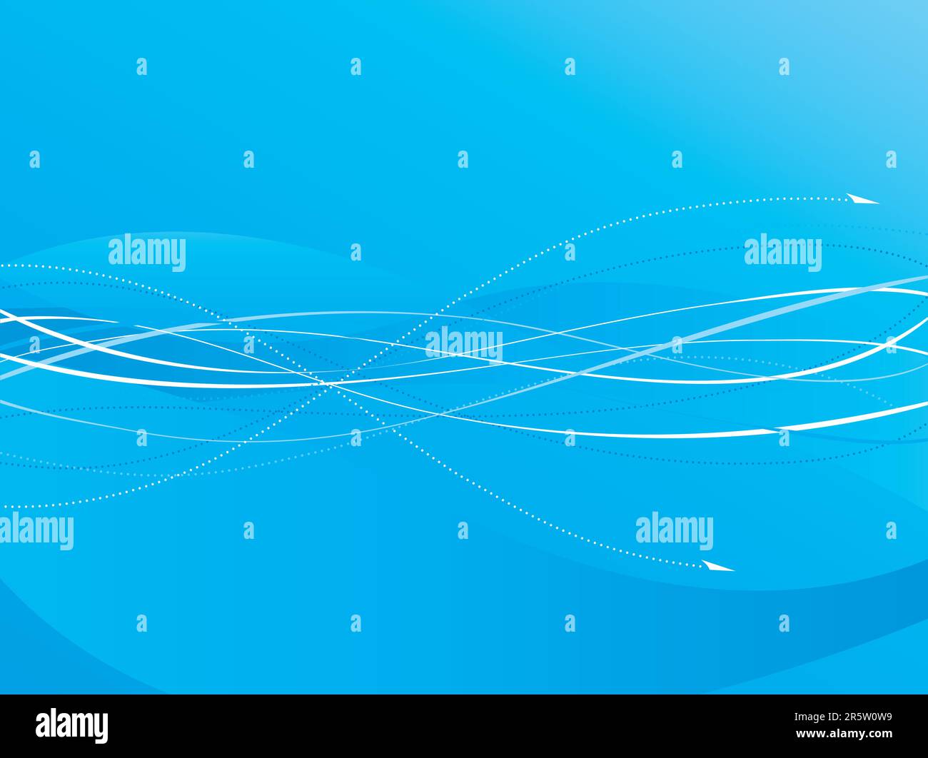 Blue Background with flowing lines and arrows. Easy-edit layered file. Stock Vector
