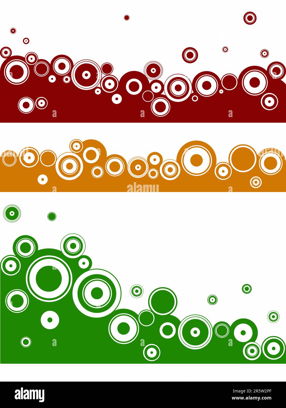 3 Landscape elements - Circles Stock Vector
