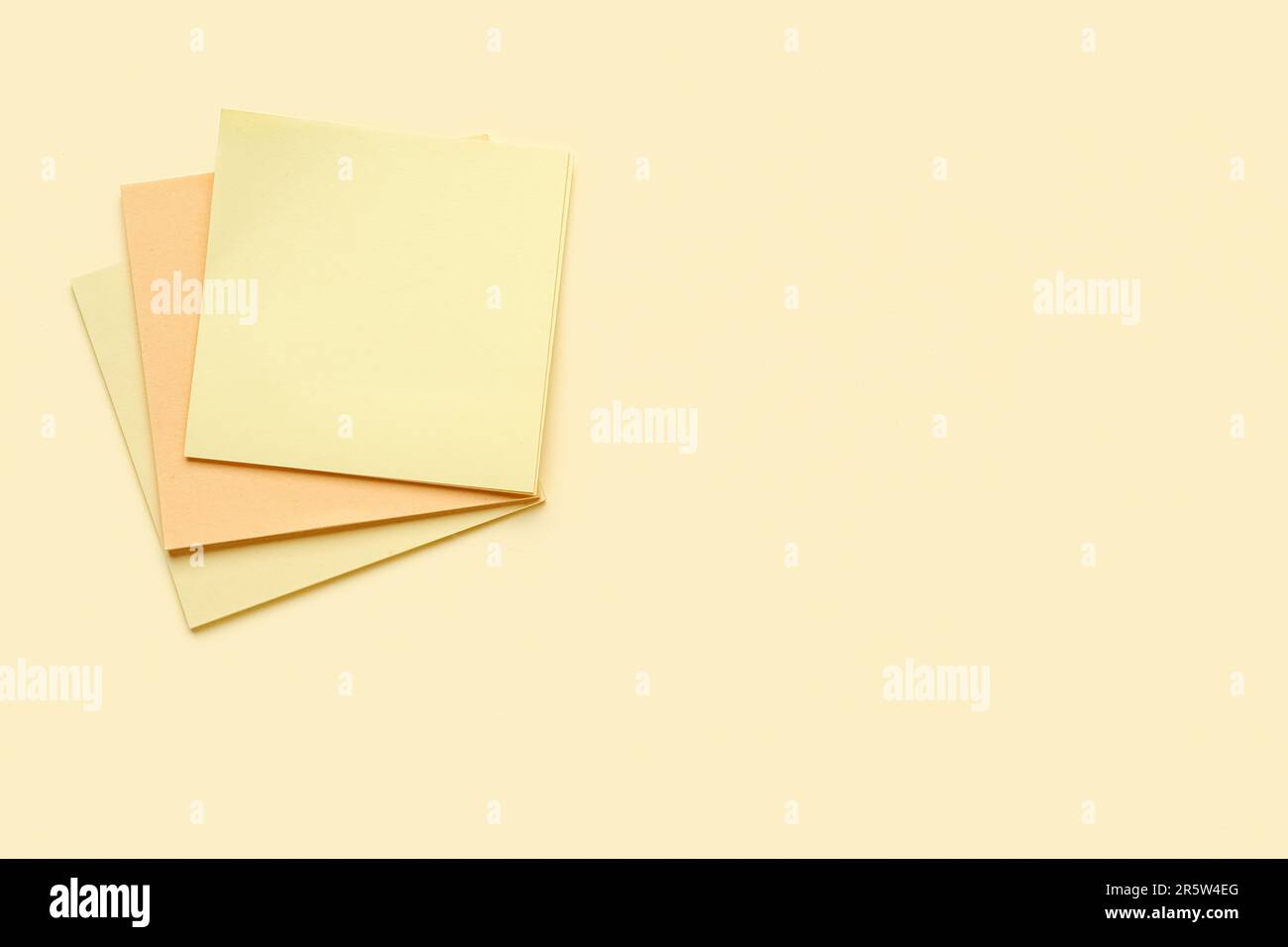 Sticky notes on beige background. Update concept Stock Photo - Alamy
