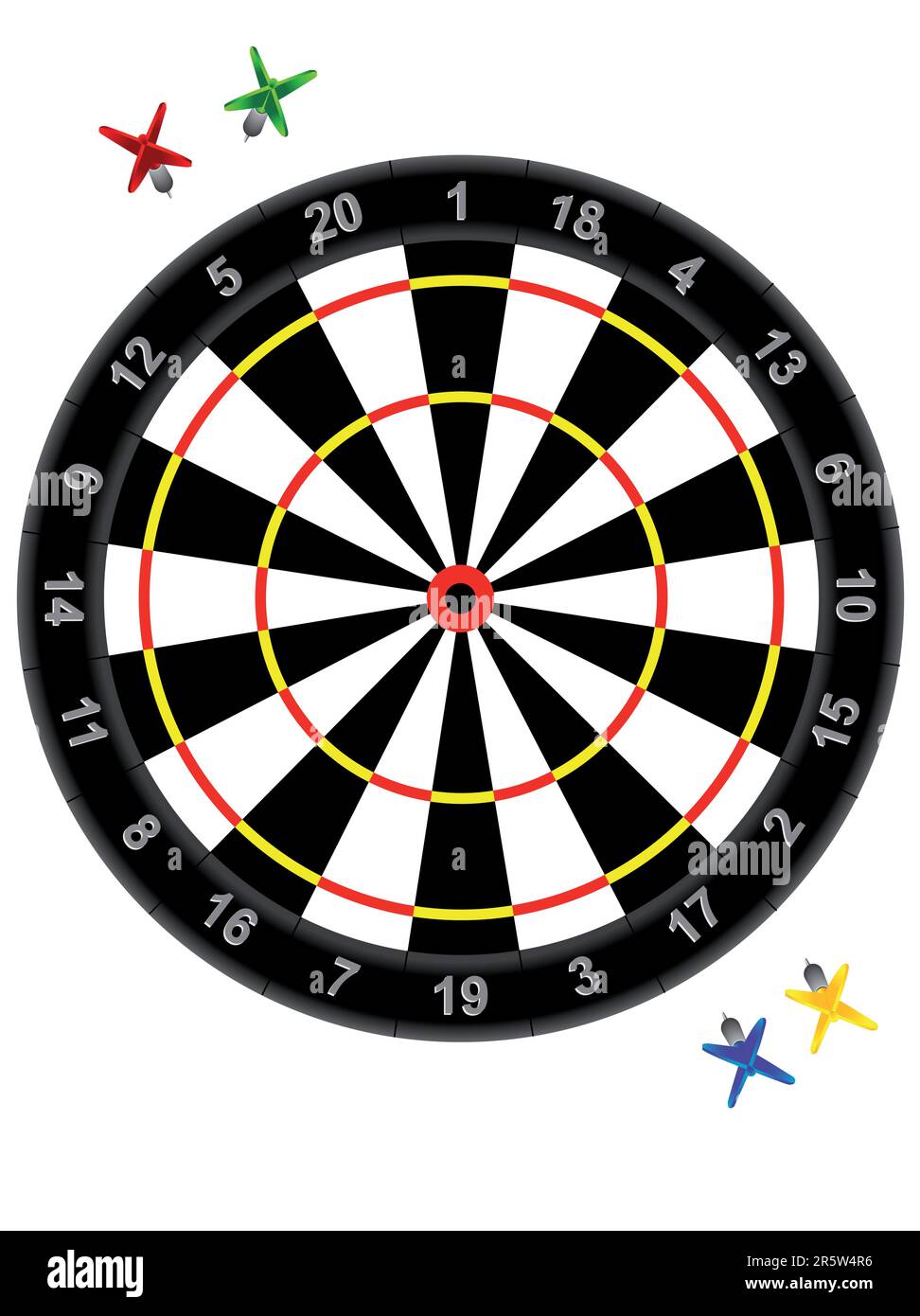 Darts and target for game - a vector Stock Vector