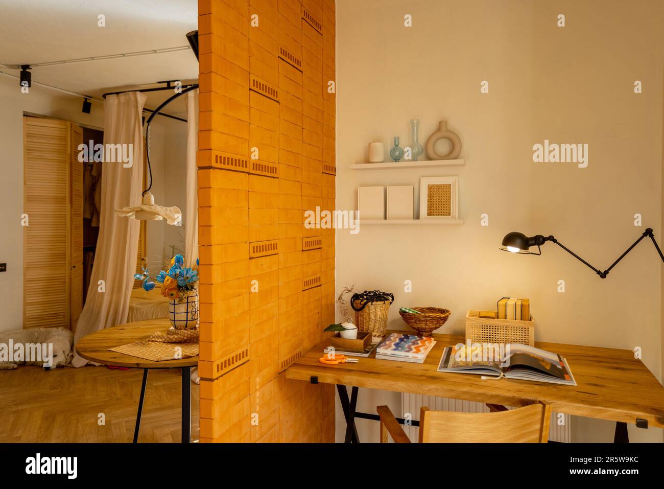 Workspace in apartment Stock Photo - Alamy