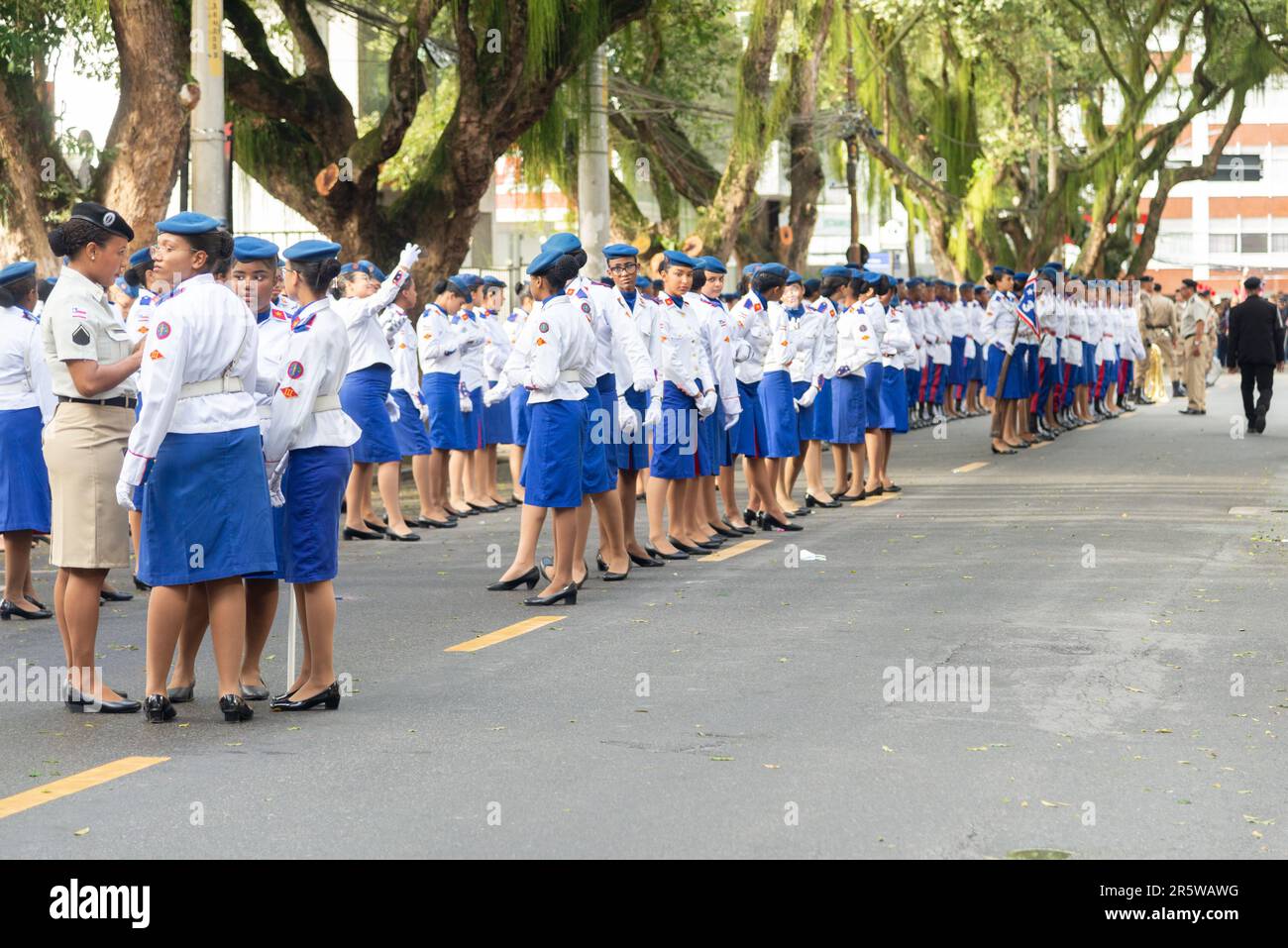 Brazil School Uniform Hi Res Stock Photography And Images Alamy Salvador Bahia Brazil September 07 2022 Military School Students Are Waiting For The Beginning Of The Brazilian Independence Parade In Salvador 2R5WAWG