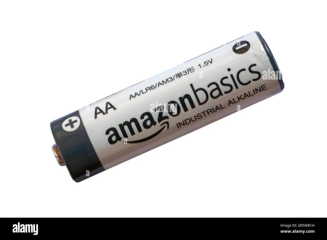 Amazon basics AA battery isolated on white background Stock Photo Alamy