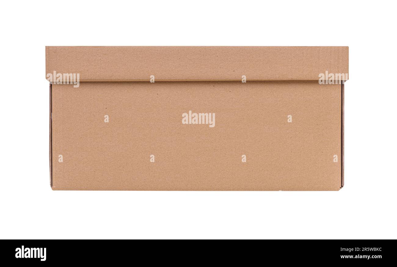 Cardboard box isolated on white background Stock Photo - Alamy