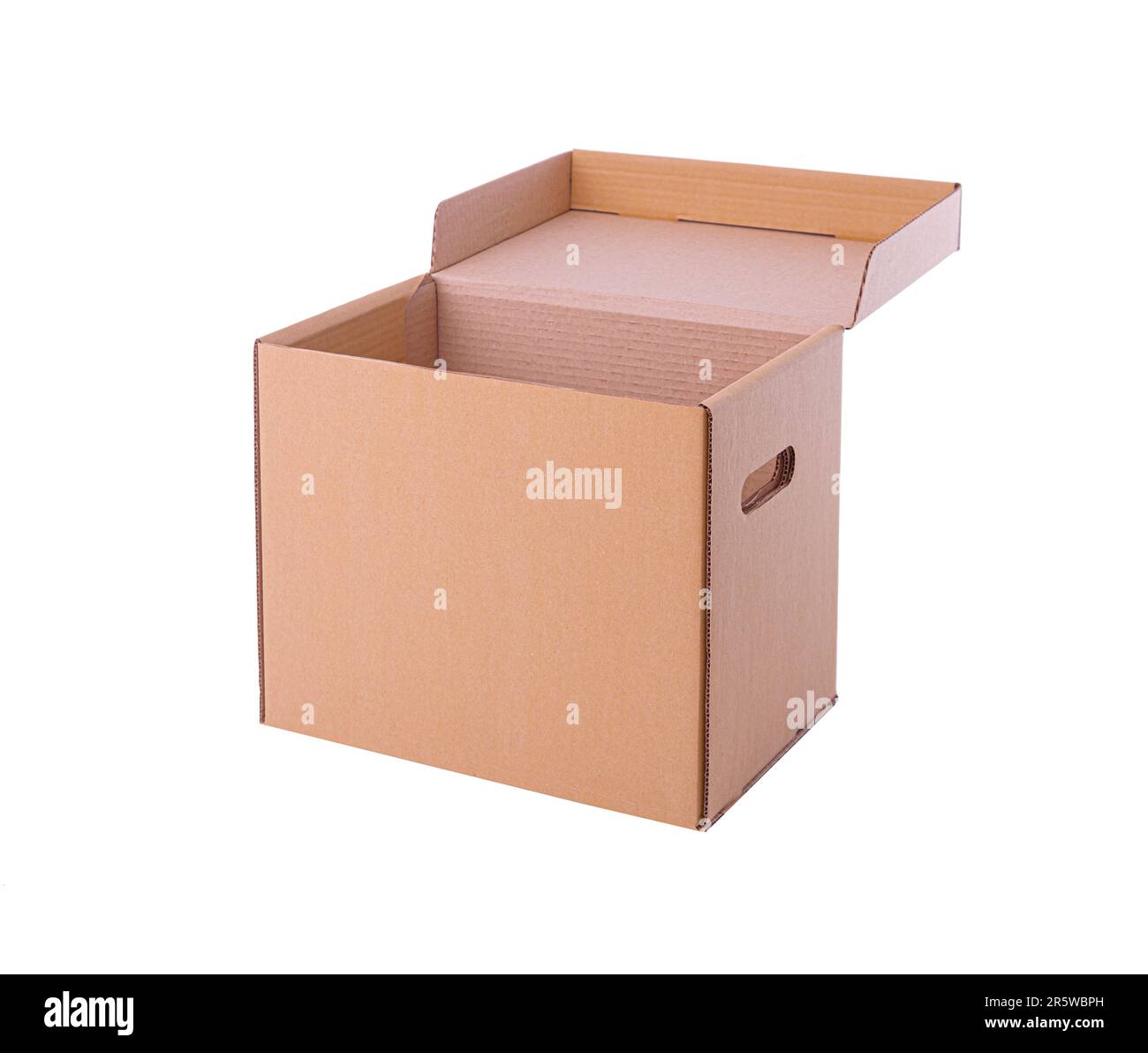 Cardboard box isolated on white background Stock Photo - Alamy