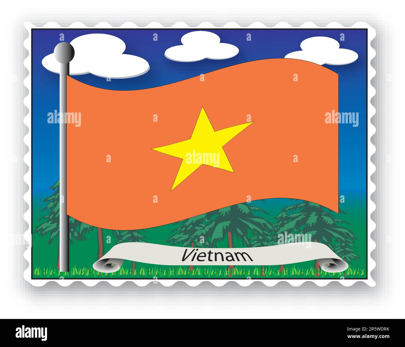 Vietnam stamp Stock Vector Images - Alamy