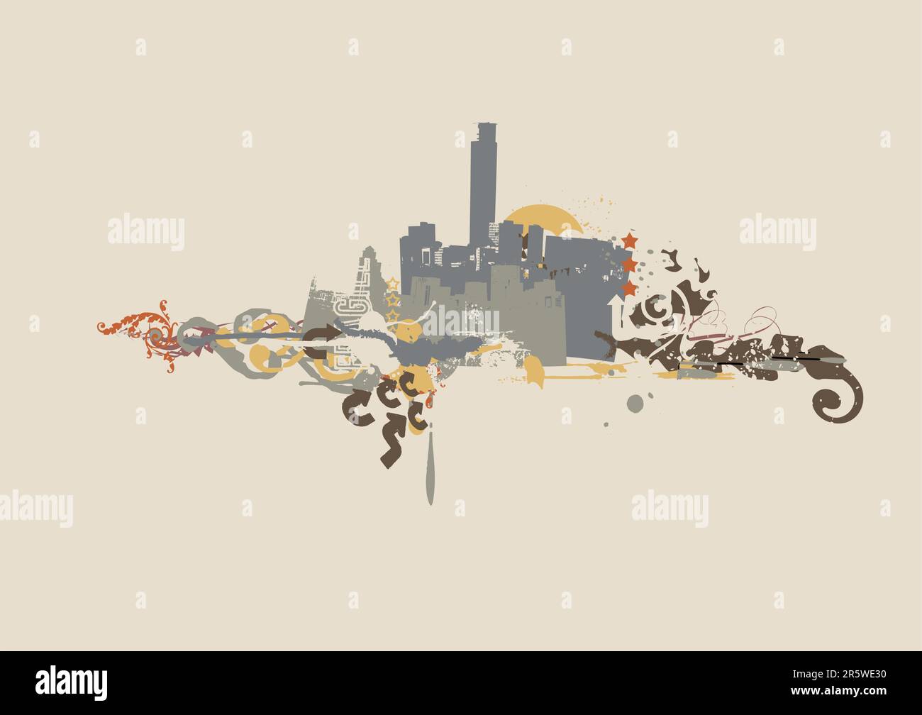 urban background. Grunge style. Vector illustration Stock Vector Image ...