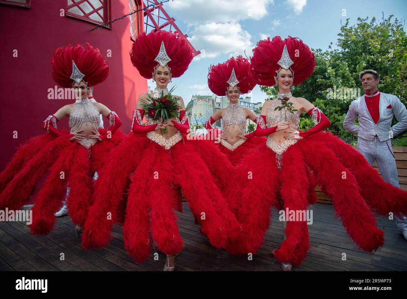 paris-france-05th-june-2023-dancers-of-the-moulin-rouge-attending
