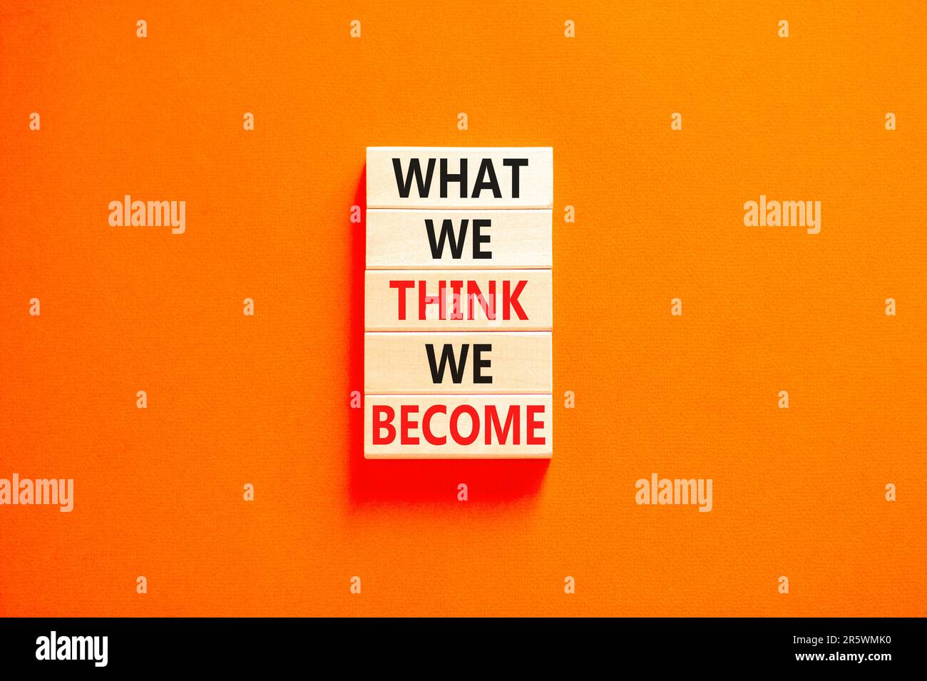We become or think symbol. Concept word What we think We become on ...