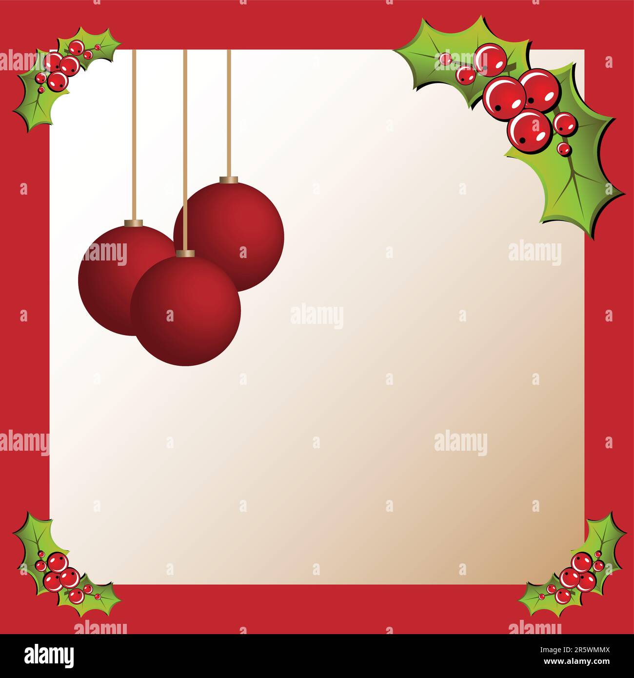 Christmas card with holly. (vector Stock Vector Image & Art - Alamy
