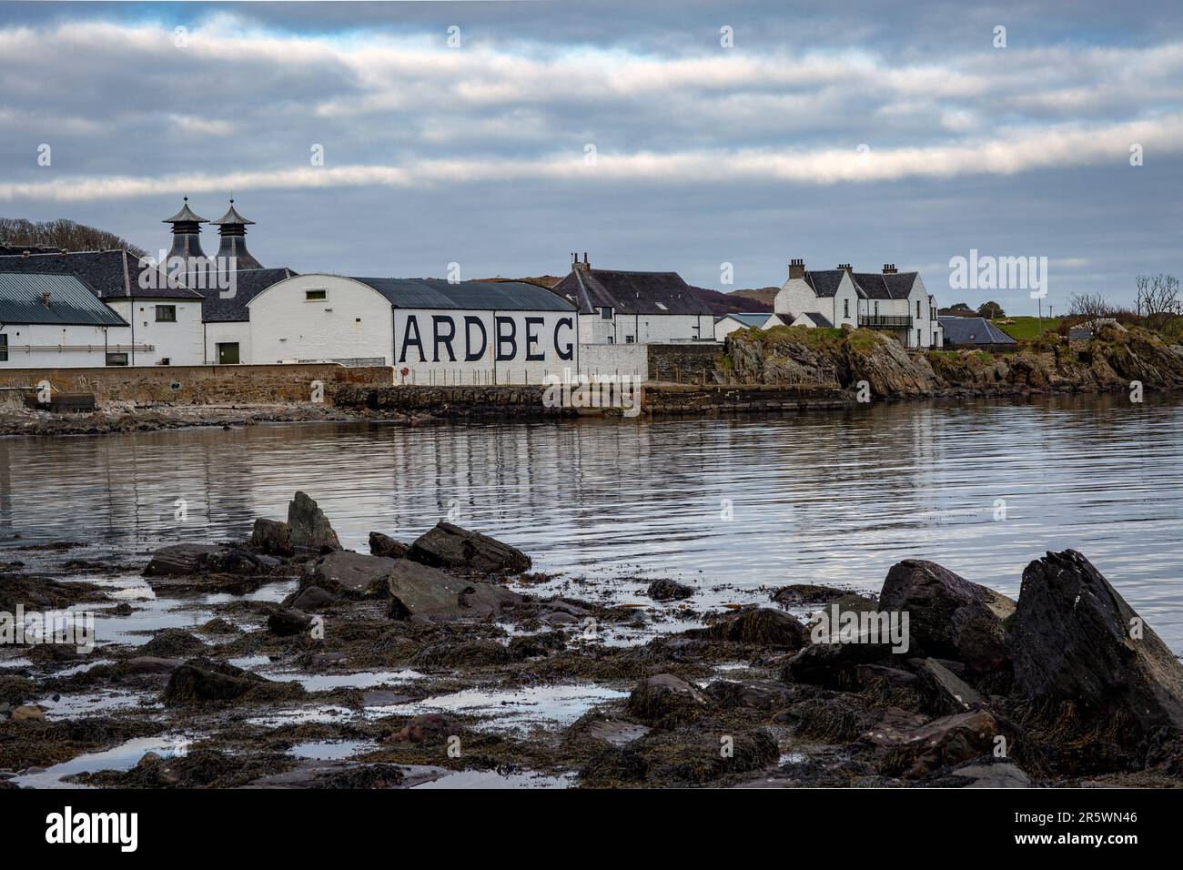 Ardbeg Distillery, Isle of Islay, Inner Hebrides, Scotland, United Kingdom Stock Photo