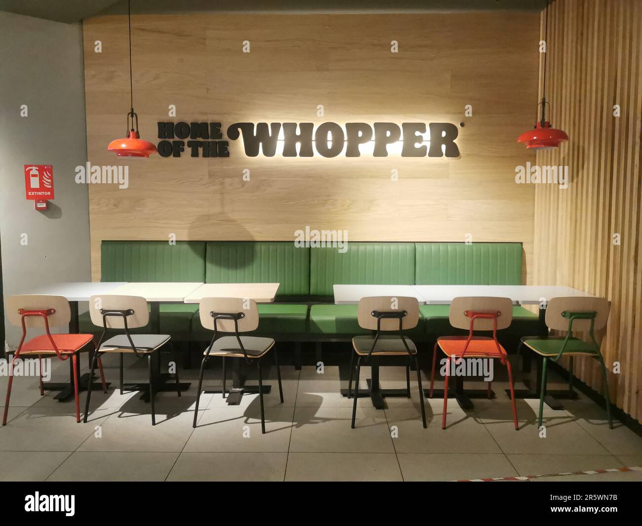 Whopper Table New tables of the local Burger King located inside the Parque Rivas ...
