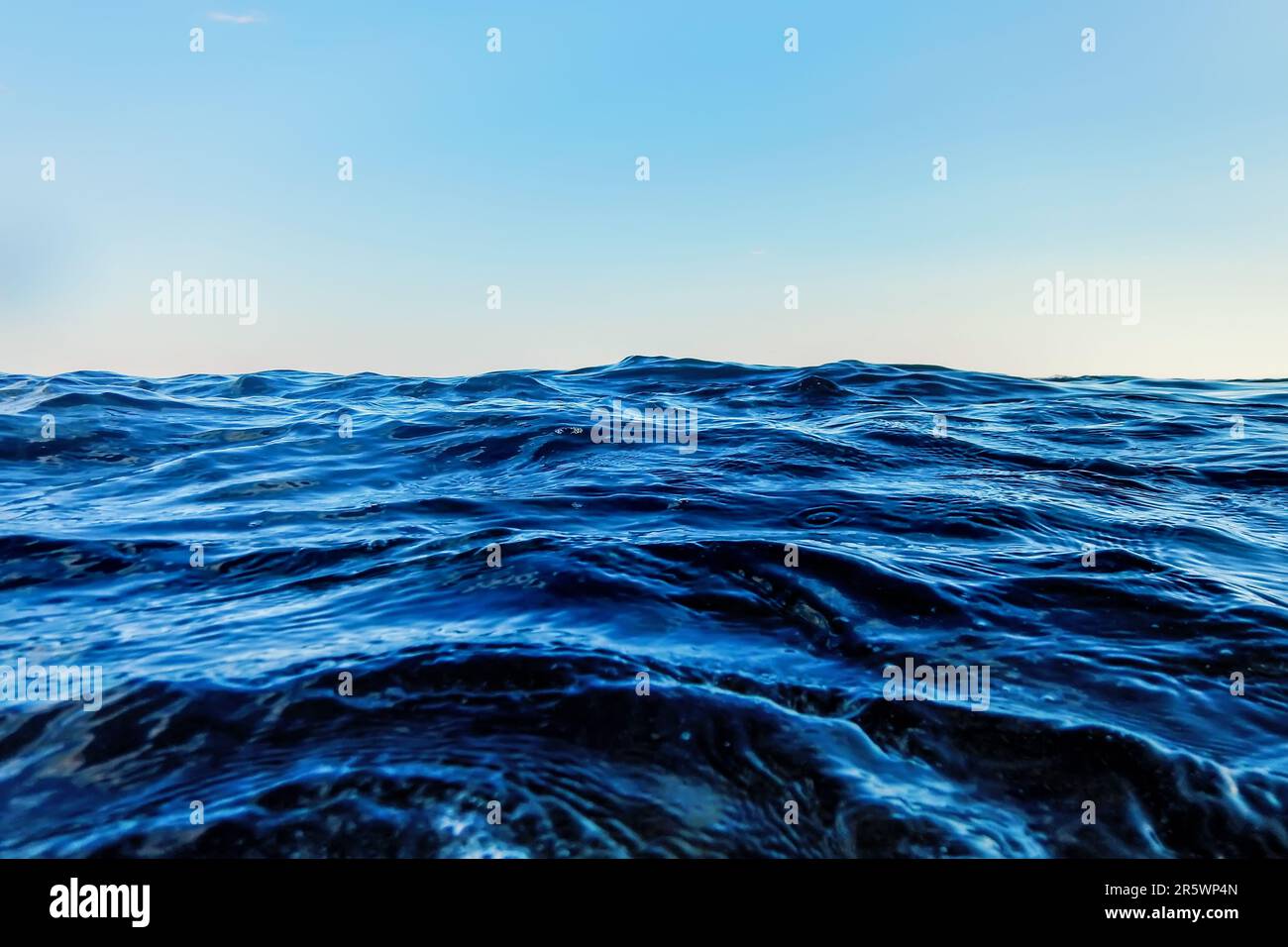 Blue Ocean, Water Surface and Blue Sky Stock Photo - Alamy