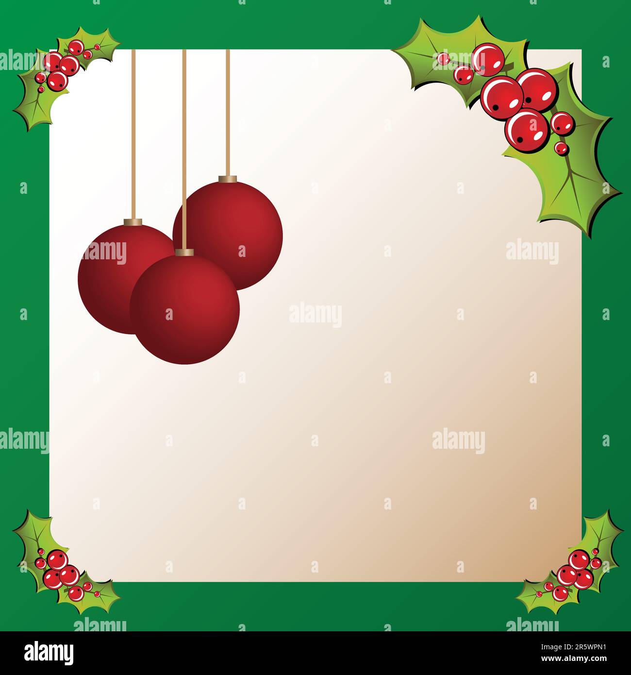 Christmas card with holly. (vector Stock Vector Image & Art - Alamy