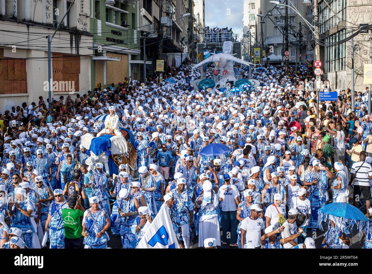 A vibrant street scene in a metropolitan area featuring an array of ...