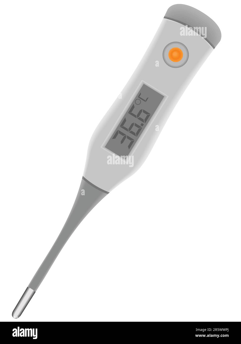 The medical electronic thermometer in a vector on a white background