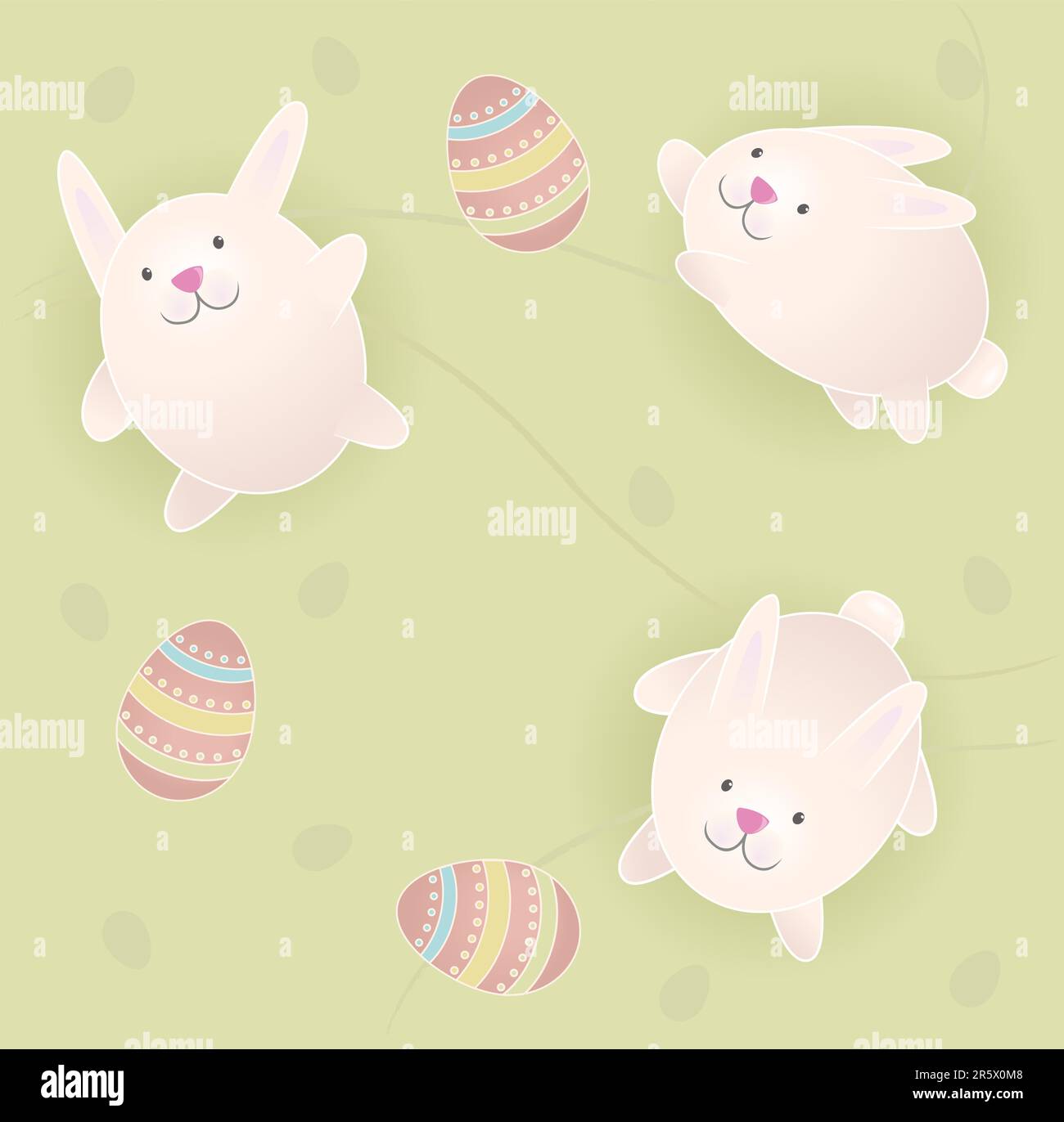Easter eggs and bunnies stock vector image art alamy