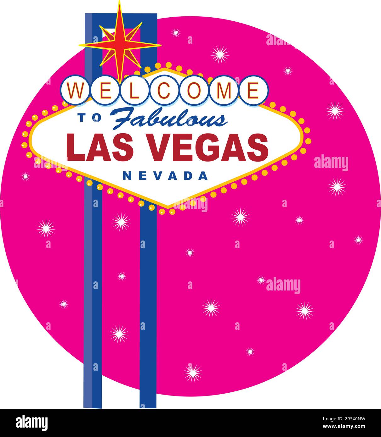 Vector illustration of the famous Las Vegas sign Stock Vector