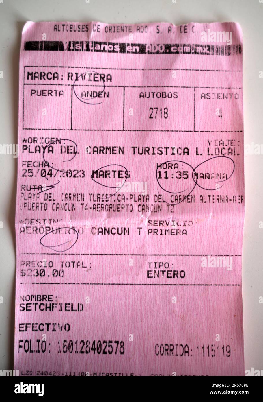 ado from cancun to playa del carmen