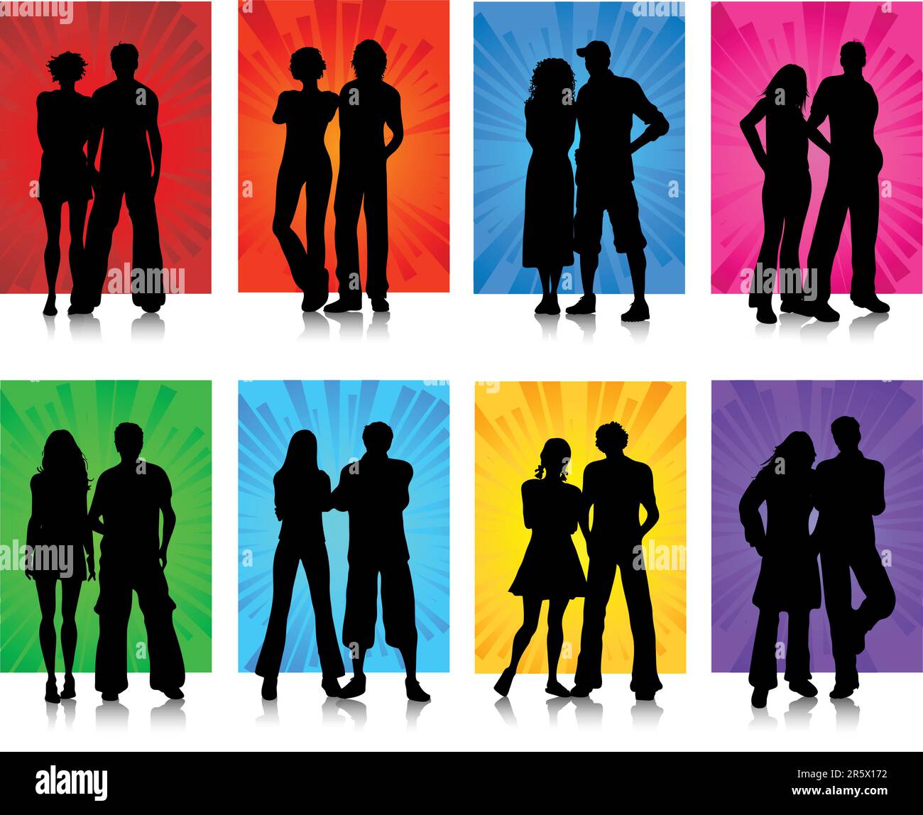 Silhouettes of various couples Stock Vector Image & Art - Alamy