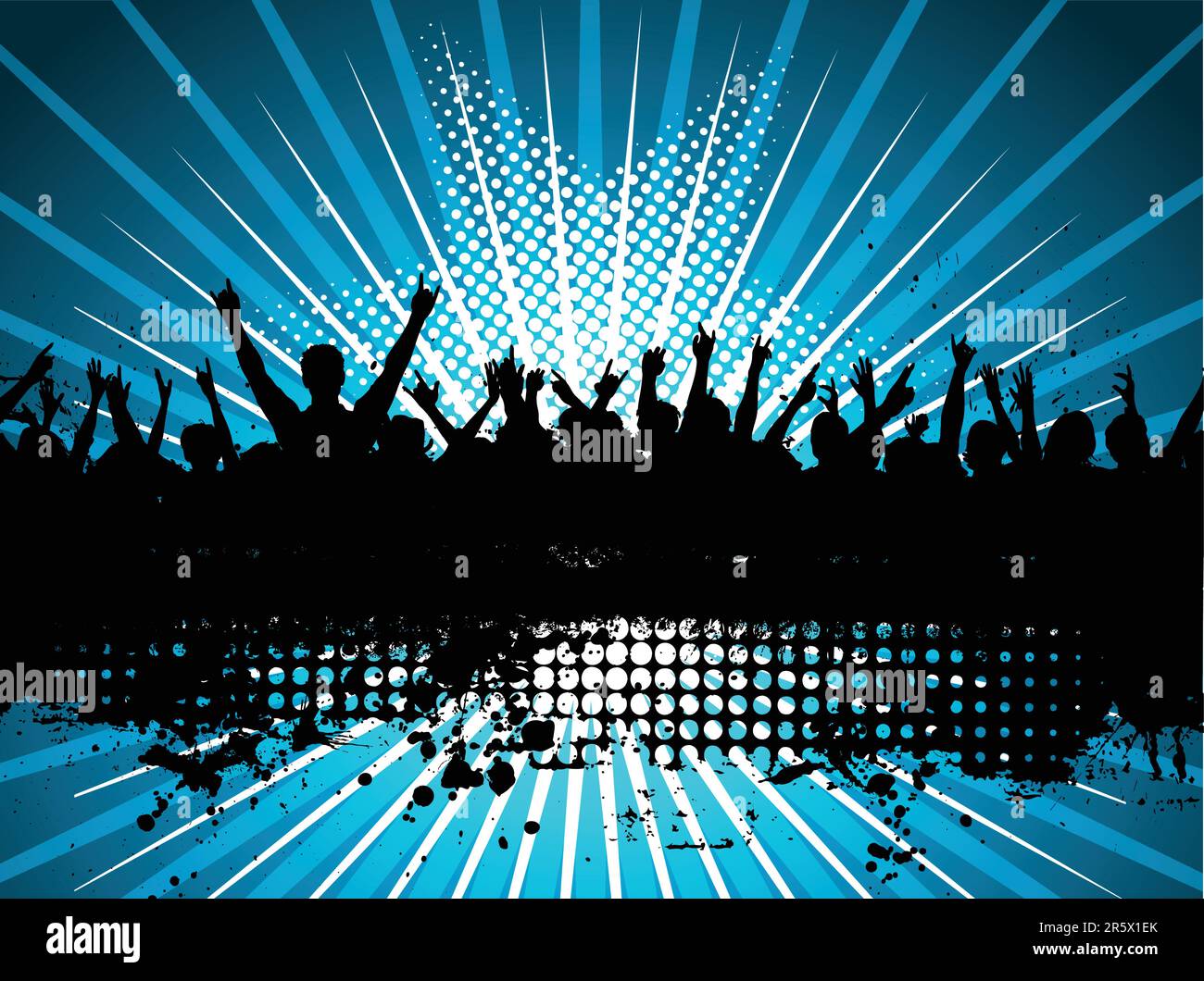 Grunge style silhouette of an audience Stock Vector Image & Art - Alamy