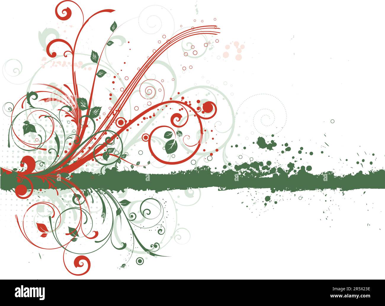 Abstract floral grunge design Stock Vector Image & Art - Alamy