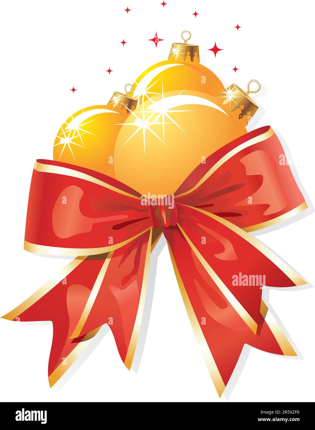 Christmas decoration / bow and balls / vector illustration Stock Vector ...