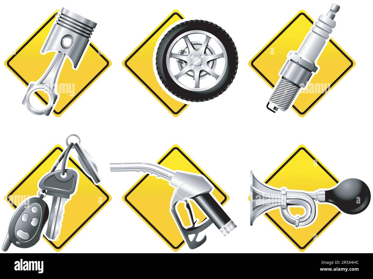 Automobile and Racing icons - part one Stock Vector