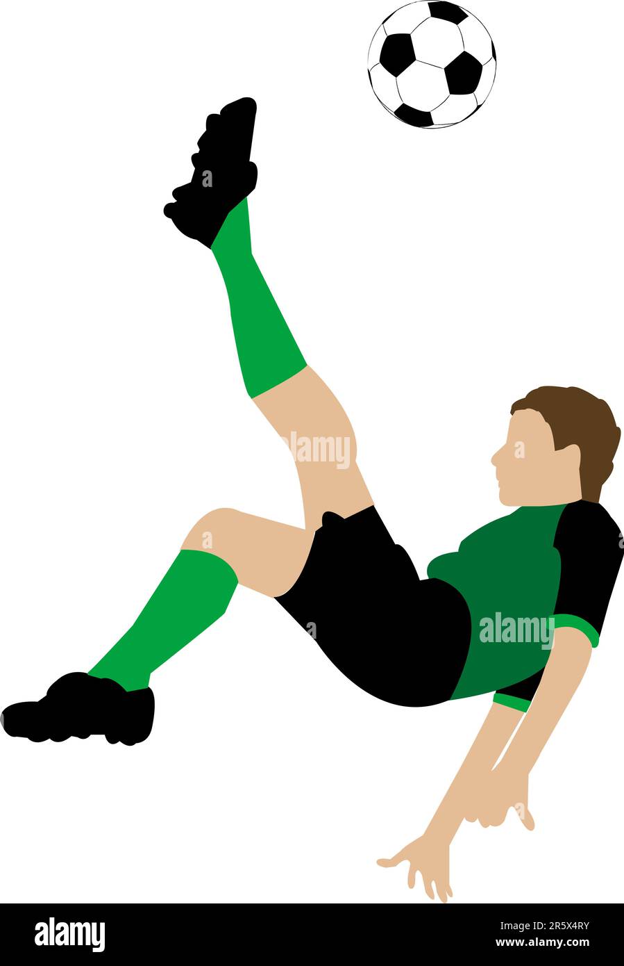 Soccer bicycle kick illustration hi res stock photography and images Alamy