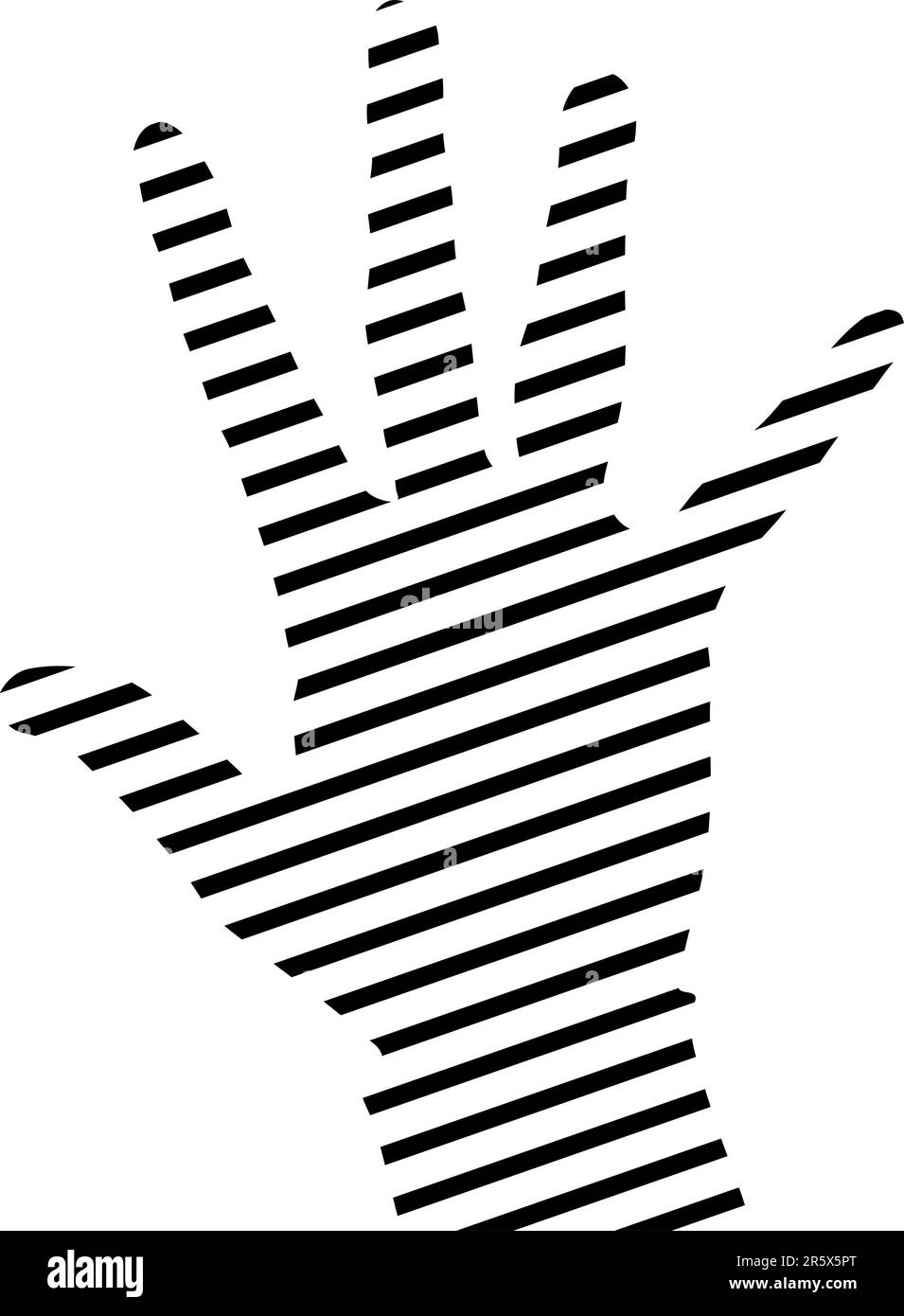 black and white symbols made from hands Stock Vector