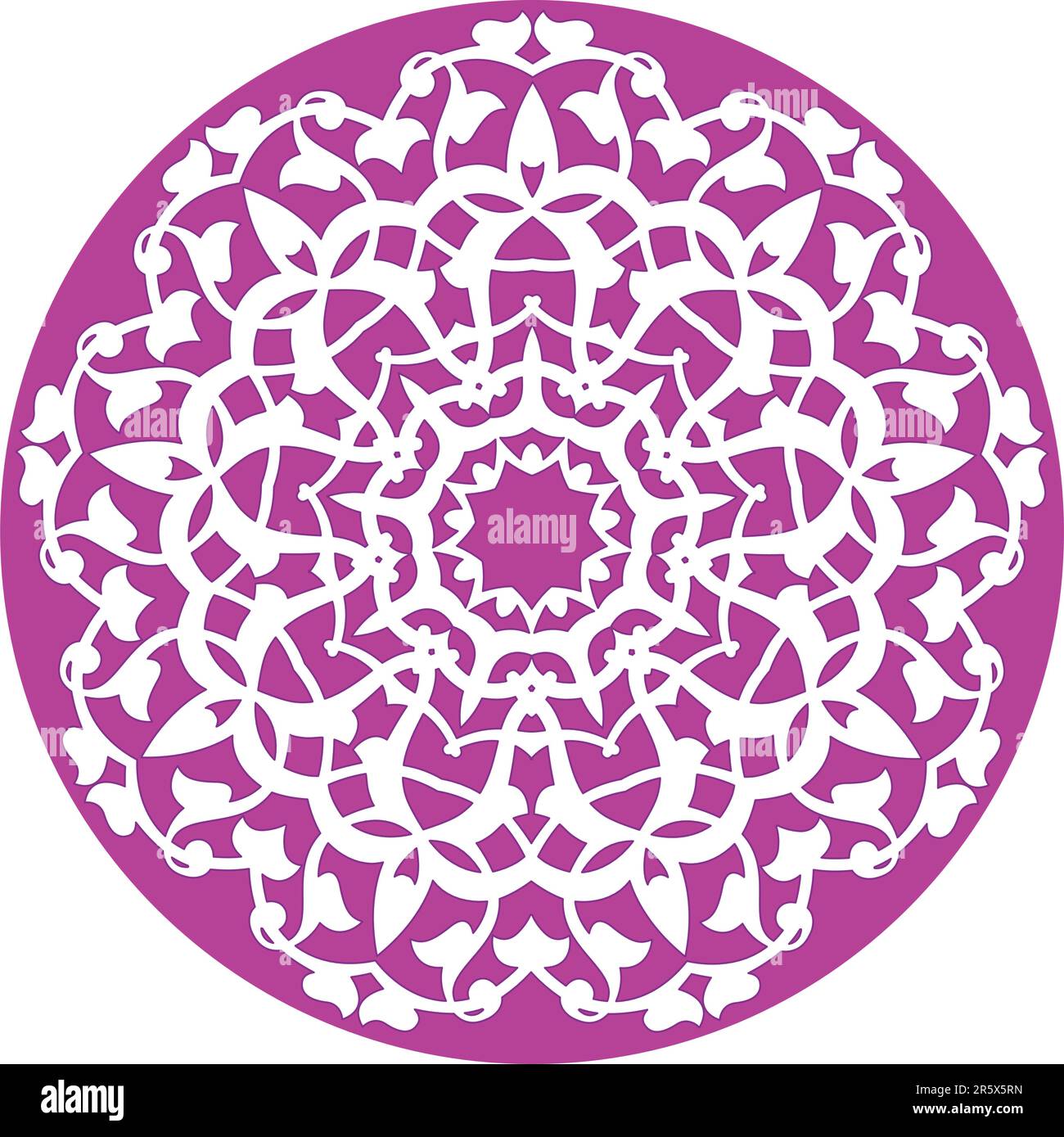 Embroidery round pattern hi-res stock photography and images - Alamy