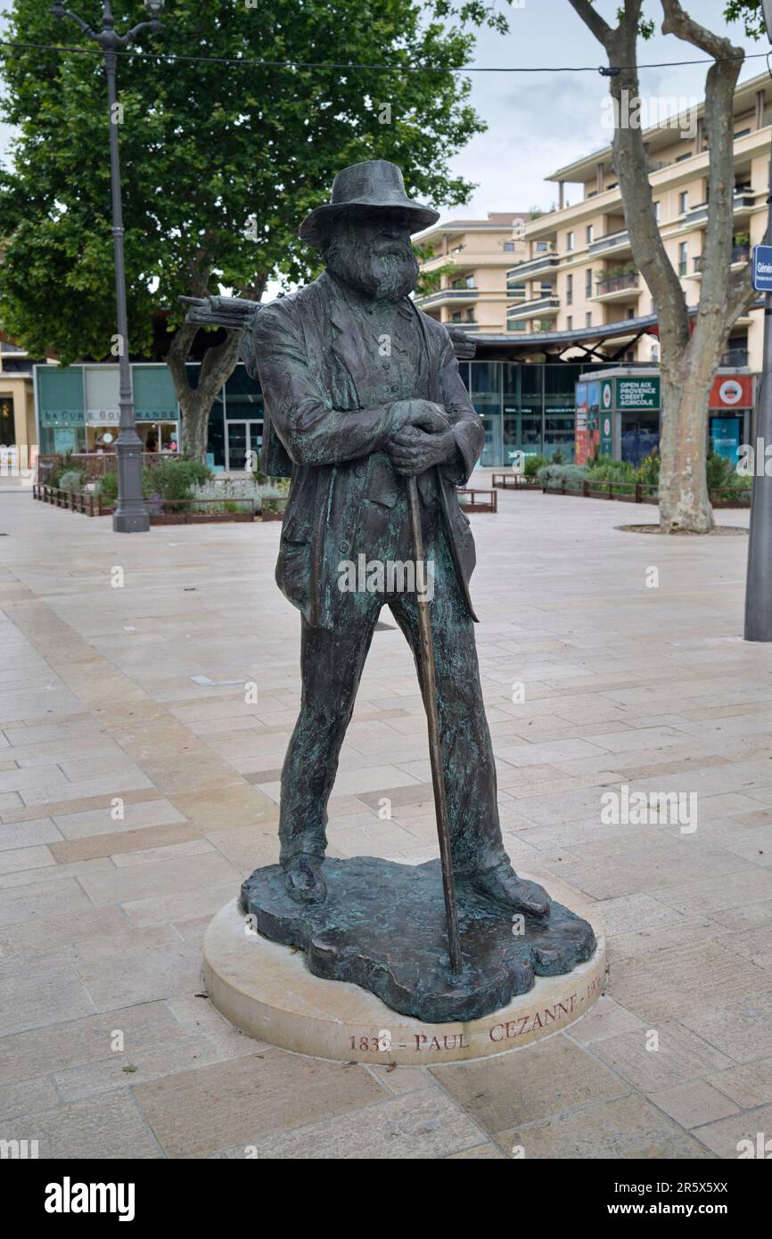 Statue of Paul Cezanne Aix En Provence France Stock Photo