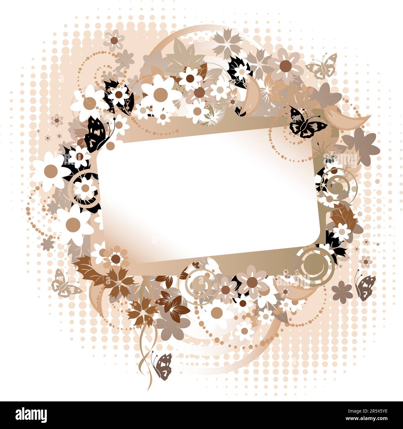 Floral frame beautiful Stock Vector Image & Art - Alamy