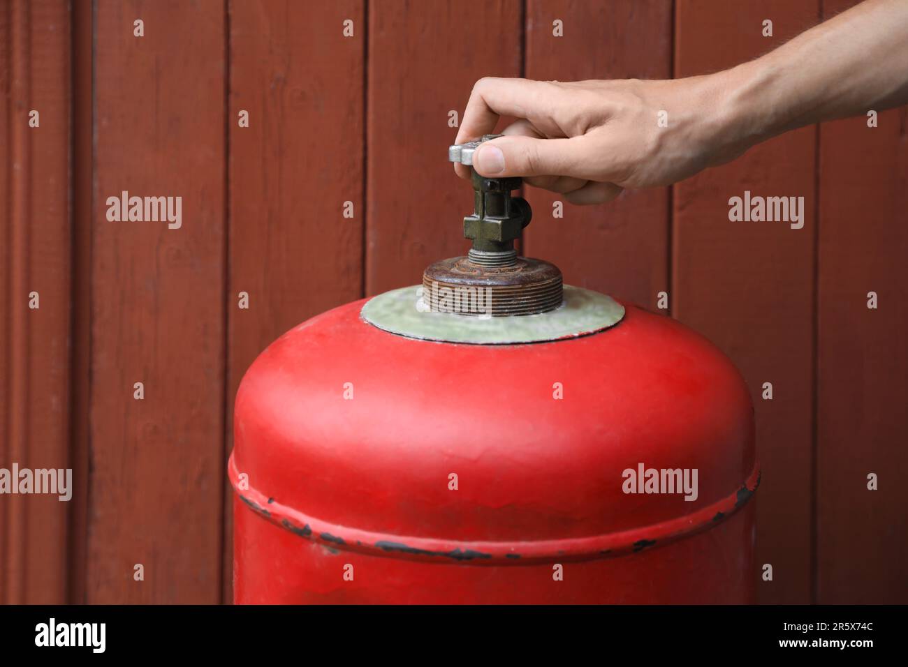 Old Gas Cylinder 5 Liters Gas Stock Photo 1149891170