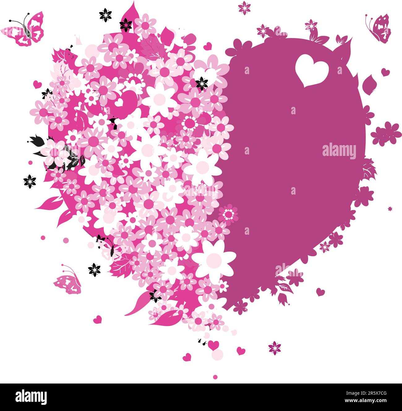 Floral heart shape for your design Stock Vector Image & Art - Alamy