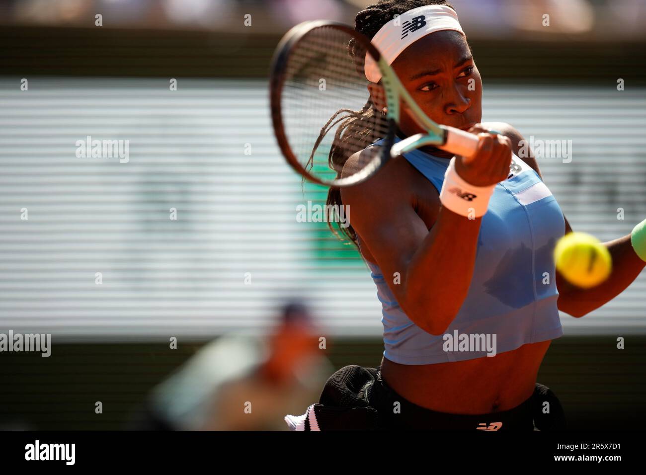 PARIS, FRANCE JUNE 5 Coco Gauff during 4th round of Roland Garros
