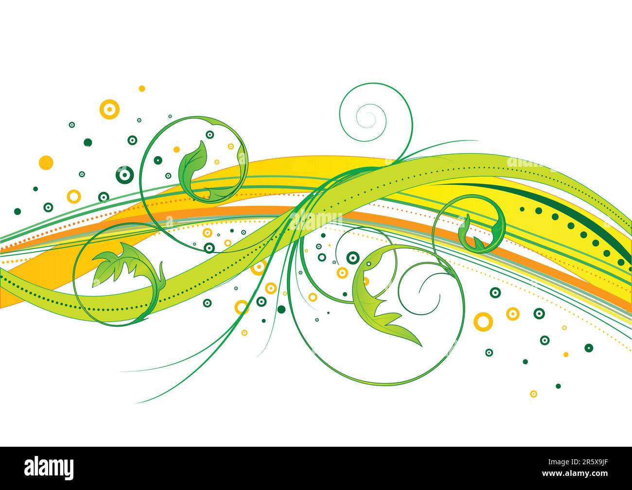 Decorative abstract floral  background, vector illustration Stock Vector