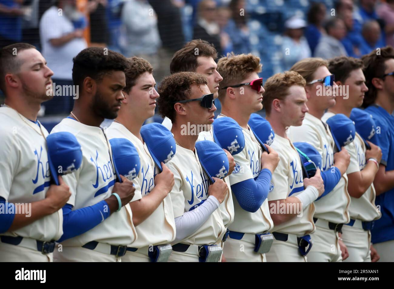 HOOVER, AL MAY 23 The Kentucky Wildcats stand for the national