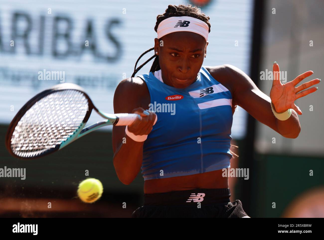 Paris, France. 5th June, 2023. Coco Gauff of the United States competes