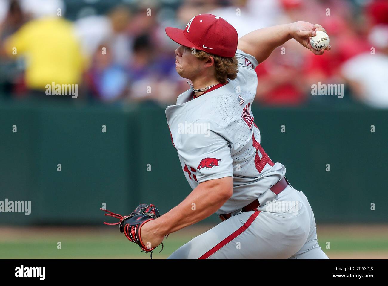 Fayetteville, USA. 05th June, 2023. June 5, 2023: Razorback pitcher ...