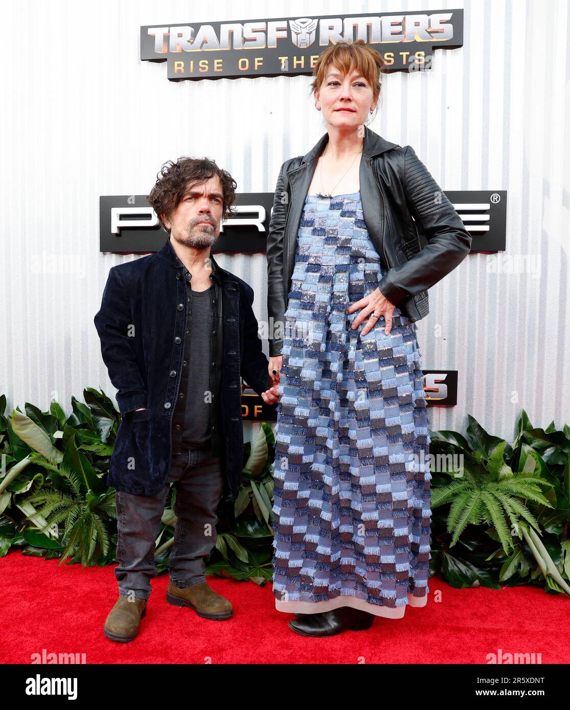 Flatbush, United States. 05th June, 2023. Peter Dinklage and Erica Schmidt arrive on the red carpet at Paramount's 'Transformers: Rise Of The Beasts' New York Premiere at Kings Theatre on Monday, June 5, 2023 in New York City. Photo by John Angelillo/UPI Credit: UPI/Alamy Live News Stock Photo