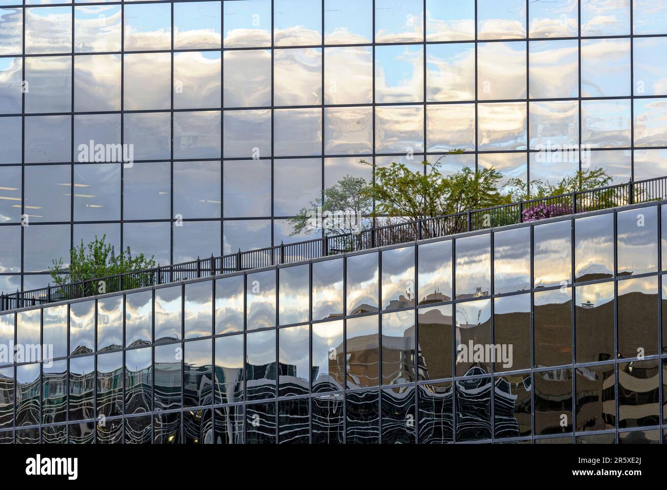 Urban office downtown rooftop terrace Stock Photo Alamy