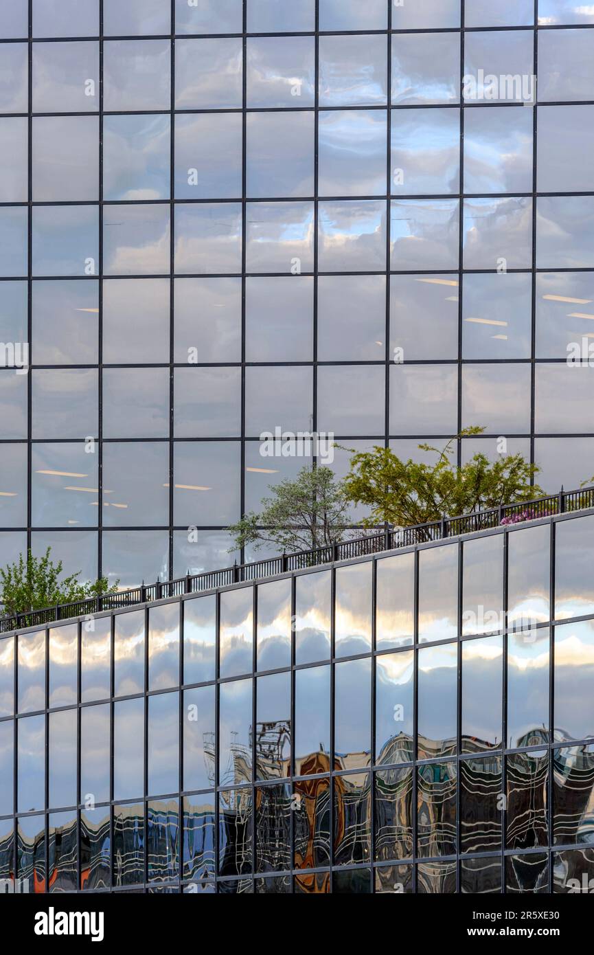 Urban office downtown rooftop terrace Stock Photo Alamy