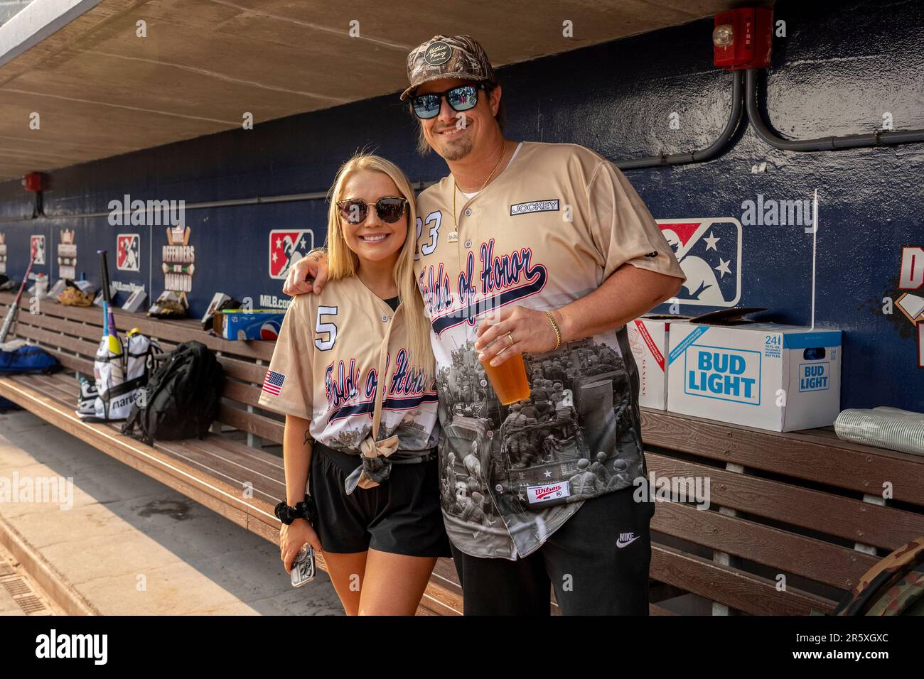 RaeLynn, left, and HARDY are seen at the Rock 'N Jock Celebrity