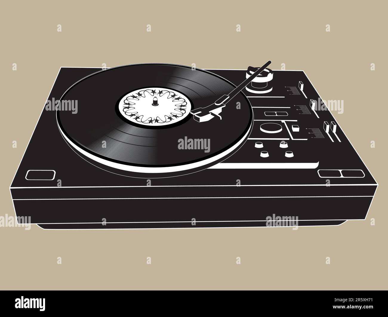 Vector image of a isolated vinyl DJ's deck Stock Vector Image & Art Alamy