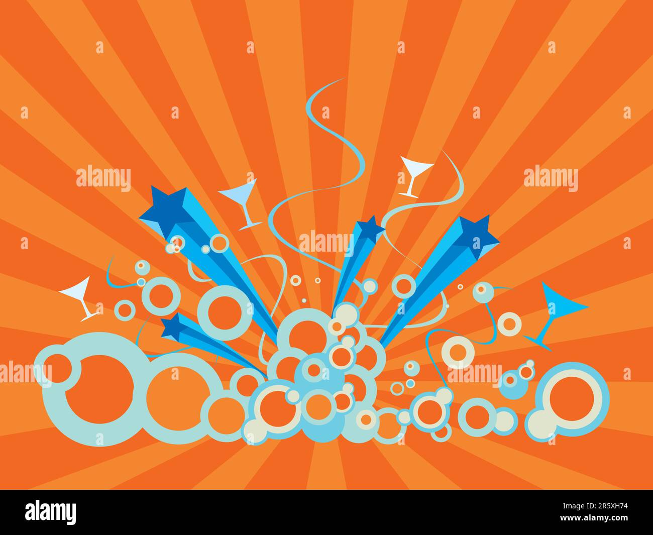 Retro party background. More retro images in my portfolio Stock Vector