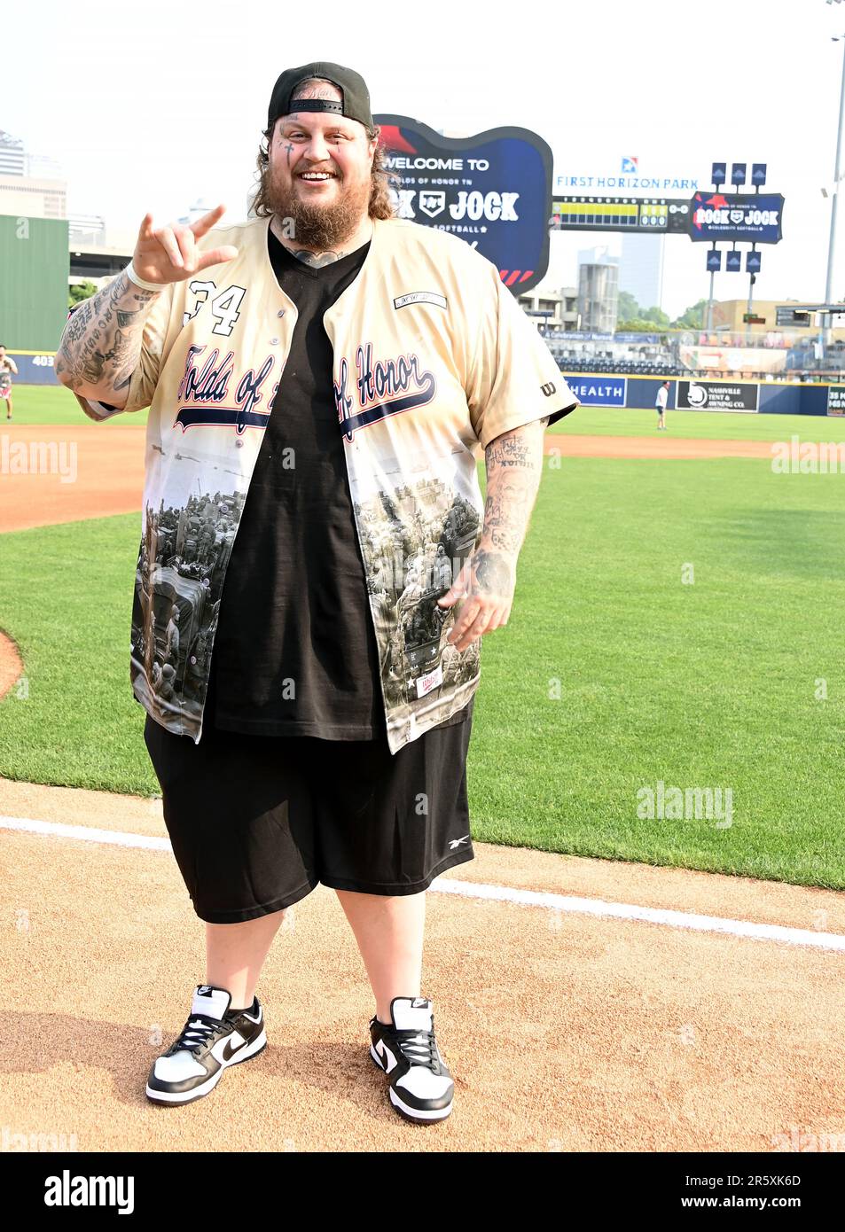 Nashville, USA. 05th June, 2023. Jelly Roll on the field at the Folds