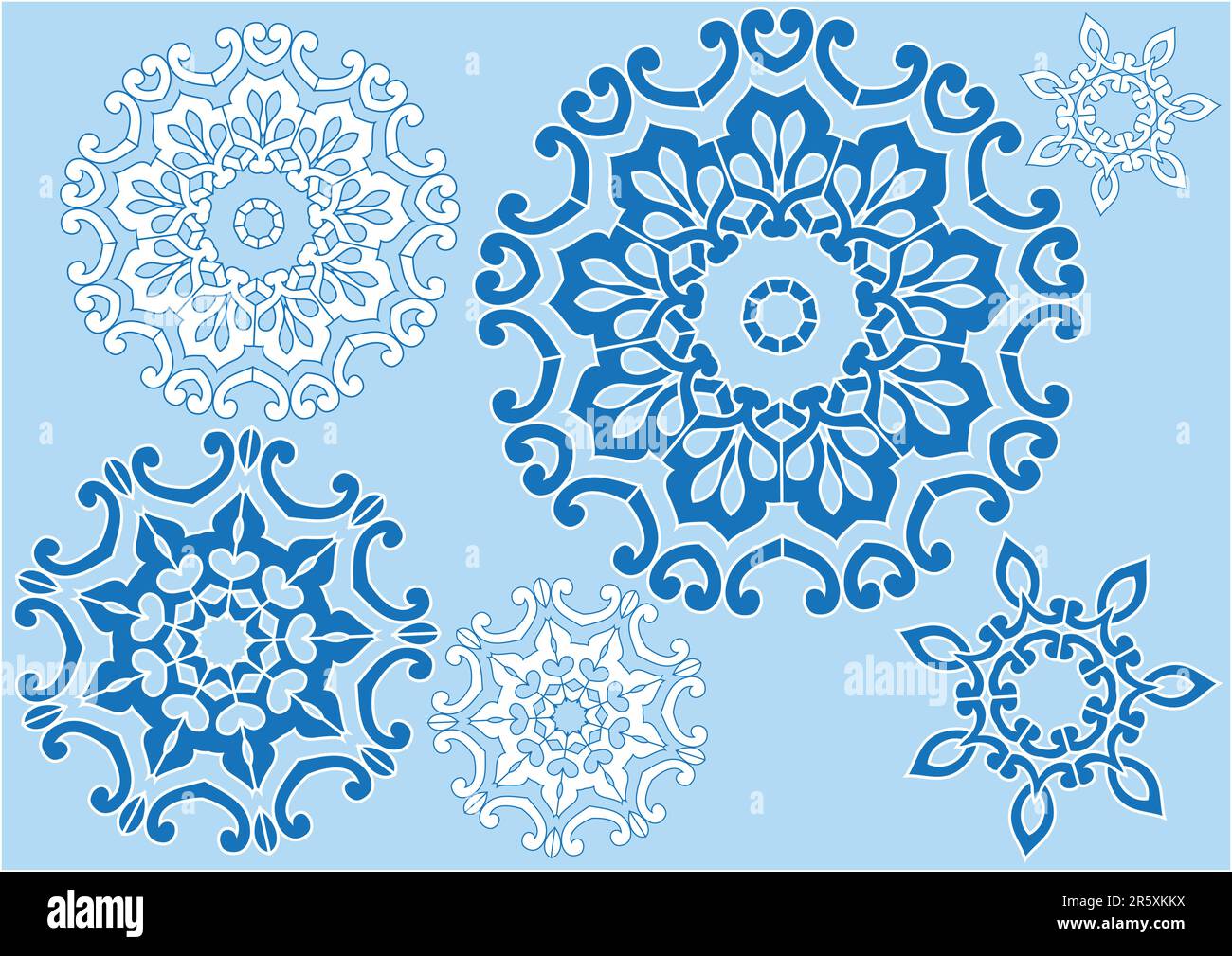 vector snowflakes set Stock Vector Image & Art - Alamy