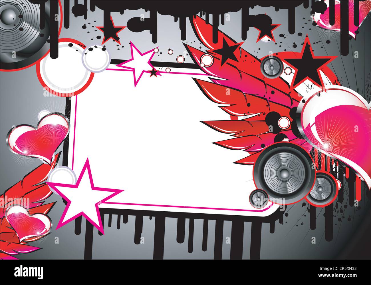 Abstract Love and Music Background Stock Vector