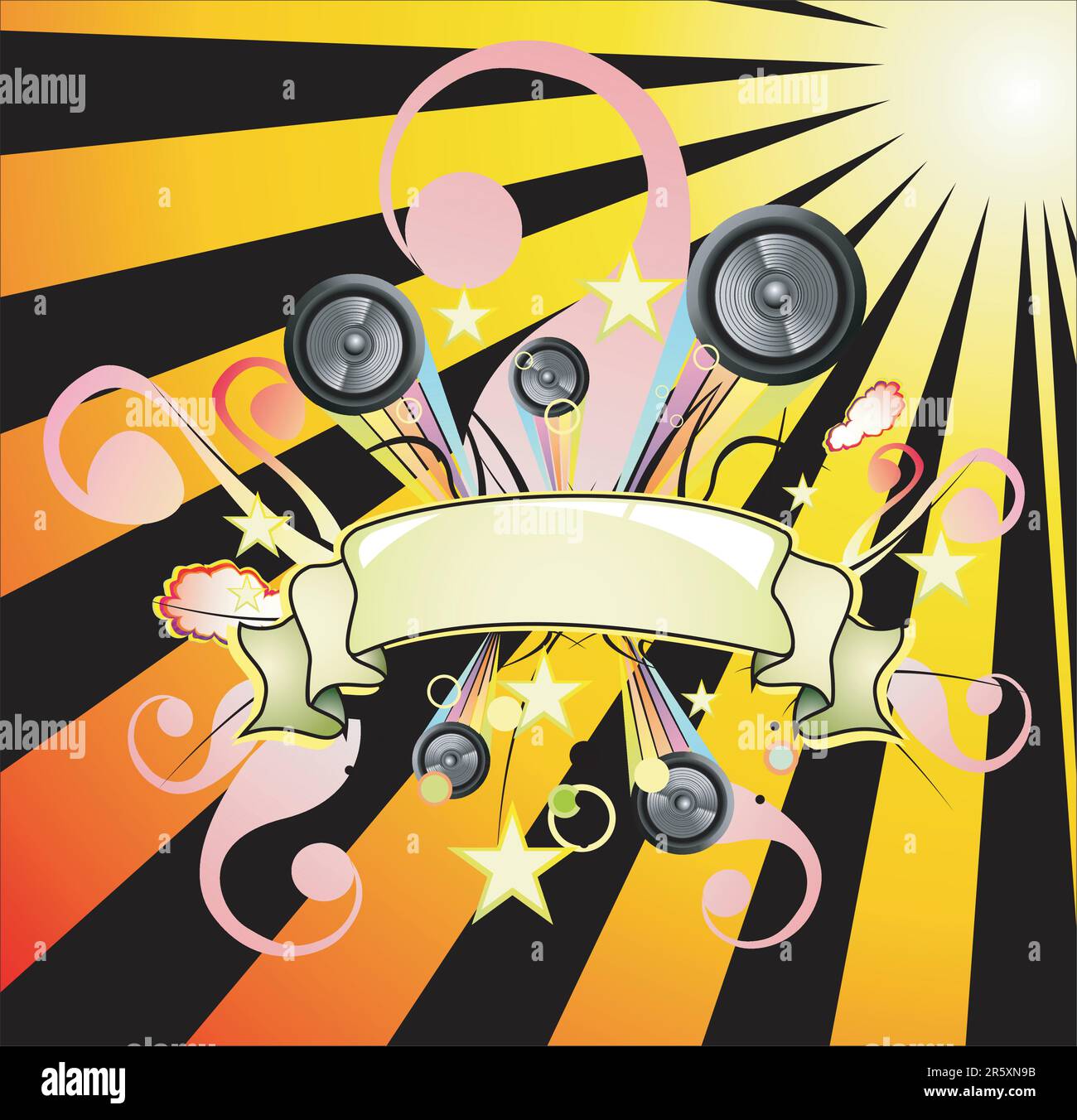 Ribbon dance music Stock Vector Images - Alamy